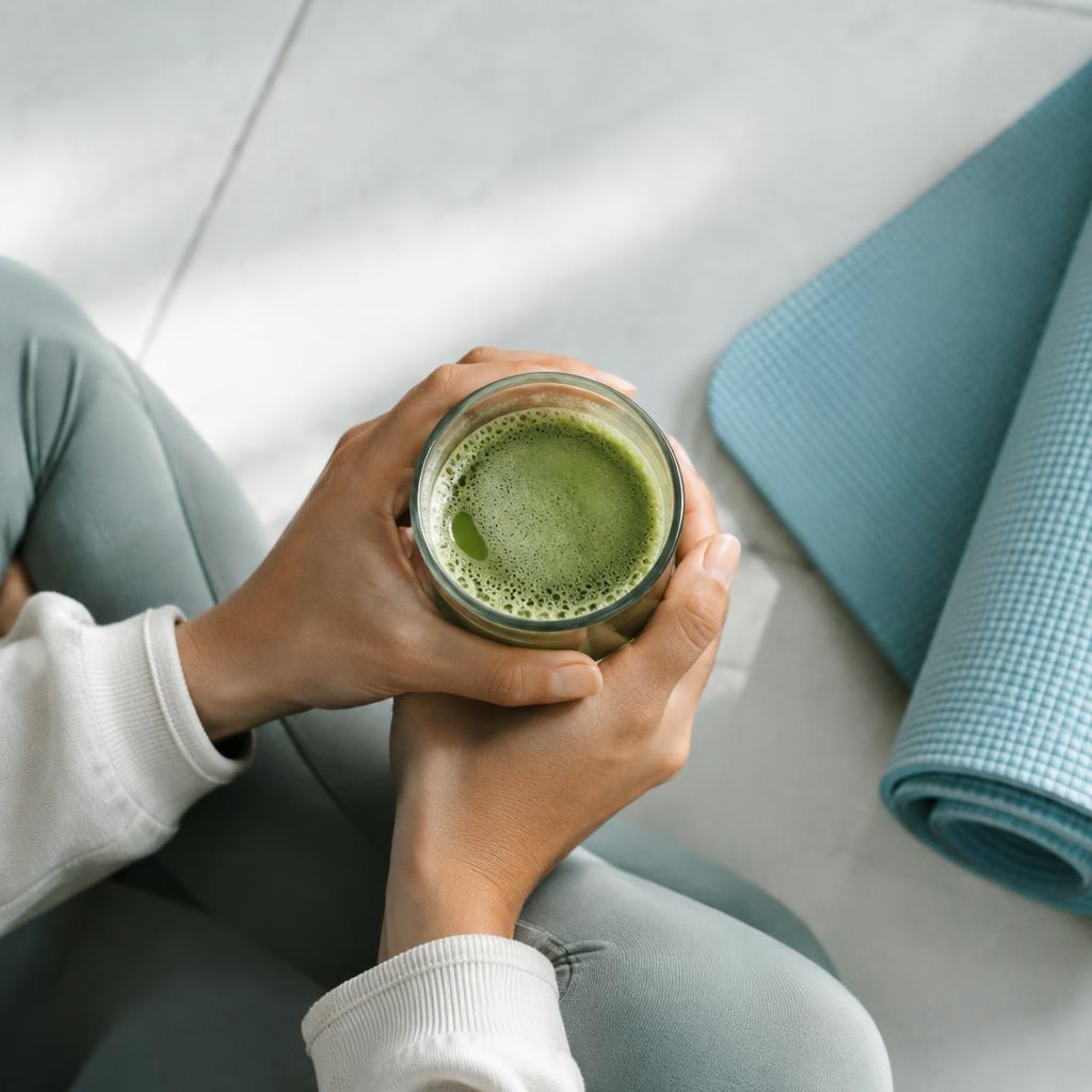 Matcha junto a un tapete enrollado