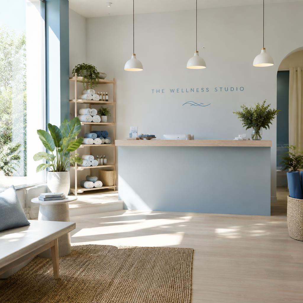 La entrada del estudio 77 Wellness